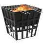 Steel brazier and barbecue 2 in 1 34x34x48 cm by vidaXL, Chimneys - Ref: Foro24-315089, Price: 56,23 €, Discount: %