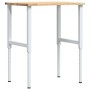 Banco de trabajo madera maciza de roble 80x60x(71,5-98) cm de , Mesas de trabajo - Ref: Foro24-3309716, Precio: 118,04 €, Des...
