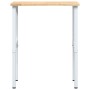 Banco de trabajo madera maciza de roble 80x60x(71,5-98) cm de , Mesas de trabajo - Ref: Foro24-3309716, Precio: 118,04 €, Des...