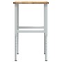 Banco de trabajo madera maciza de roble 80x60x(71,5-98) cm de , Mesas de trabajo - Ref: Foro24-3309716, Precio: 118,04 €, Des...