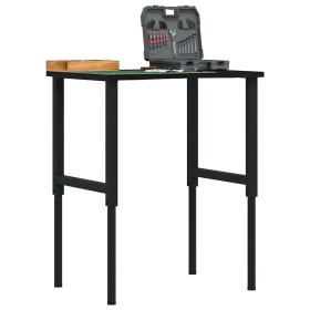 Banco de trabajo madera roble marrón oscuro 80x60x(71,5-98) cm de , Mesas de trabajo - Ref: Foro24-3309698, Precio: 116,47 €,...