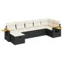Set de sofás de jardín 7 pzas con cojines ratán sintético negro by , Garden sets - Ref: Foro24-3325983, Price: 429,03 €, Disc...