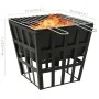 Steel brazier and barbecue 2 in 1 34x34x48 cm by vidaXL, Chimneys - Ref: Foro24-315089, Price: 56,23 €, Discount: %
