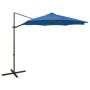 Cantilever parasol with pole and blue LED lights 300 cm by vidaXL, Umbrellas - Ref: Foro24-312341, Price: 87,81 €, Discount: %
