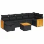 Set de sofás de jardín y cojines 8 piezas ratán sintético negro de , Conjuntos de jardín - Ref: Foro24-3326045, Precio: 472,0...