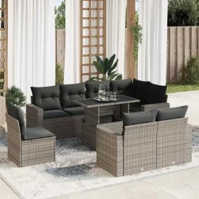 Set de sofás de jardín con cojines 9 pzas ratán sintético gris von , Gartensets - Ref: Foro24-3326341, Preis: 640,47 €, Rabat...