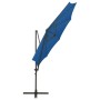 Cantilever parasol with pole and blue LED lights 300 cm by vidaXL, Umbrellas - Ref: Foro24-312341, Price: 87,81 €, Discount: %
