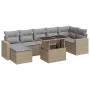 Set de sofás de jardín y cojines 8 piezas ratán sintético beige by , Garden sets - Ref: Foro24-3326360, Price: 574,10 €, Disc...