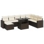 Set de sofás de jardín 9 pzas y cojines ratán sintético marrón von , Gartensets - Ref: Foro24-3326374, Preis: 600,24 €, Rabat...