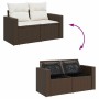 Set de sofás de jardín 9 pzas y cojines ratán sintético marrón von , Gartensets - Ref: Foro24-3326374, Preis: 600,24 €, Rabat...