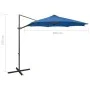 Ampelschirm mit Mast und blauen LED-Lichtern 300 cm von vidaXL, Sonnenschirme - Ref: Foro24-312341, Preis: 87,01 €, Rabatt: %