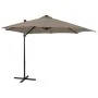 Ampelschirm mit Mast und taupegrauen LED-Leuchten 300 cm von vidaXL, Sonnenschirme - Ref: Foro24-312331, Preis: 191,14 €, Rab...