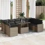 Set de sofás de jardín y cojines 10 pzas ratán sintético gris von , Gartensets - Ref: Foro24-3326381, Preis: 652,43 €, Rabatt: %