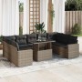 Set de sofás de jardín y cojines 10 pzas ratán sintético gris by , Garden sets - Ref: Foro24-3326381, Price: 661,88 €, Discou...
