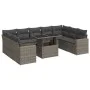 Set de sofás de jardín y cojines 10 pzas ratán sintético gris von , Gartensets - Ref: Foro24-3326381, Preis: 652,43 €, Rabatt: %