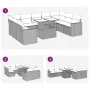Set de sofás de jardín y cojines 10 pzas ratán sintético gris von , Gartensets - Ref: Foro24-3326381, Preis: 652,43 €, Rabatt: %
