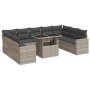 Set sofás jardín 10 pzas con cojines ratán sintético gris claro by , Garden sets - Ref: Foro24-3326383, Price: 732,30 €, Disc...