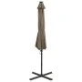 Ampelschirm mit Mast und taupegrauen LED-Leuchten 300 cm von vidaXL, Sonnenschirme - Ref: Foro24-312331, Preis: 191,14 €, Rab...