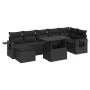 Set de sofás de jardín y cojines 8 piezas ratán sintético negro by , Garden sets - Ref: Foro24-3326516, Price: 579,08 €, Disc...