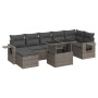 Set de sofás de jardín y cojines 8 piezas ratán sintético gris by , Garden sets - Ref: Foro24-3326521, Price: 556,89 €, Disco...