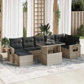 Set de sofás de jardín 8 pzas y cojines ratán sintético gris by , Garden sets - Ref: Foro24-3326523, Price: 612,27 €, Discoun...