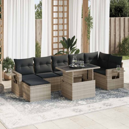 Set de sofás de jardín 8 pzas y cojines ratán sintético gris by , Garden sets - Ref: Foro24-3326523, Price: 589,63 €, Discoun...