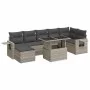 Set de sofás de jardín 8 pzas y cojines ratán sintético gris by , Garden sets - Ref: Foro24-3326523, Price: 612,27 €, Discoun...