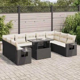 Set de sofás de jardín y cojines 10 pzas ratán sintético negro von , Gartensets - Ref: Foro24-3326537, Preis: 653,17 €, Rabat...
