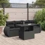 Set de muebles de jardín 5 pzas y cojines ratán sintético negro de , Conjuntos de jardín - Ref: Foro24-3326556, Precio: 375,6...