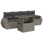 Juego de sofás jardín con cojines 5 pzas ratán sintético gris by , Garden sets - Ref: Foro24-3326561, Price: 370,50 €, Discou...
