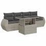 Set de sofás jardín y cojines 5 pzas ratán sintético gris claro by , Garden sets - Ref: Foro24-3326563, Price: 407,98 €, Disc...