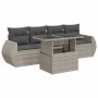 Set de sofás jardín y cojines 5 pzas ratán sintético gris claro de , Conjuntos de jardín - Ref: Foro24-3326563, Precio: 388,4...