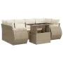 Set sofás de jardín 7 piezas y cojines ratán sintético beige von , Gartensets - Ref: Foro24-3326589, Preis: 632,23 €, Rabatt: %