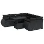 Set de sofás de jardín con cojines 9 pzas ratán sintético negro by , Garden sets - Ref: Foro24-3326606, Price: 630,74 €, Disc...