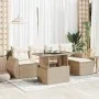 Juego de sofás jardín con cojines 6 pzas ratán sintético beige by , Garden sets - Ref: Foro24-3326619, Price: 497,76 €, Disco...