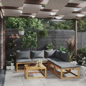 Gartenmöbel 6 Stück Kissen aus massivem Akazienholz von vidaXL, Gartensets - Ref: Foro24-3057623, Preis: 653,53 €, Rabatt: %