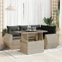 Set de sofás jardín y cojines 5 pzas ratán sintético gris claro von , Gartensets - Ref: Foro24-3326633, Preis: 442,46 €, Raba...