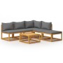 Muebles de jardín 6 pzas cojines madera maciza de acacia de vidaXL, Conjuntos de jardín - Ref: Foro24-3057623, Precio: 577,87...