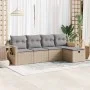 Juego de sofás jardín con cojines 5 pzas ratán sintético beige by , Garden sets - Ref: Foro24-3325465, Price: 338,34 €, Disco...
