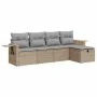 Juego de sofás jardín con cojines 5 pzas ratán sintético beige by , Garden sets - Ref: Foro24-3325465, Price: 338,34 €, Disco...