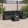 Set de sofás de jardín 6 piezas y cojines ratán sintético negro von , Gartensets - Ref: Foro24-3325471, Preis: 414,16 €, Raba...