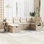 Juego de sofás jardín con cojines 6 pzas ratán sintético beige von , Gartensets - Ref: Foro24-3325484, Preis: 486,19 €, Rabat...