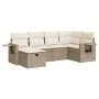 Juego de sofás jardín con cojines 6 pzas ratán sintético beige von , Gartensets - Ref: Foro24-3325484, Preis: 486,19 €, Rabat...