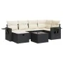 Set de sofás de jardín 7 pzas con cojines ratán sintético negro by , Garden sets - Ref: Foro24-3325492, Price: 434,15 €, Disc...