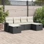 Set de sofás de jardín 6 piezas y cojines ratán sintético negro by , Garden sets - Ref: Foro24-3325522, Price: 354,74 €, Disc...