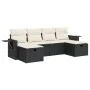 Set de sofás de jardín 6 piezas y cojines ratán sintético negro by , Garden sets - Ref: Foro24-3325522, Price: 354,74 €, Disc...