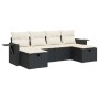 Set de sofás de jardín 6 piezas y cojines ratán sintético negro by , Garden sets - Ref: Foro24-3325522, Price: 359,30 €, Disc...