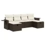 Set sofás de jardín 6 piezas y cojines ratán sintético marrón by , Garden sets - Ref: Foro24-3325529, Price: 375,73 €, Discou...
