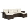 Set sofás de jardín 6 piezas y cojines ratán sintético marrón by , Garden sets - Ref: Foro24-3325529, Price: 379,63 €, Discou...