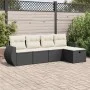 Set de muebles de jardín 5 pzas y cojines ratán sintético negro de , Conjuntos de jardín - Ref: Foro24-3325562, Precio: 325,4...